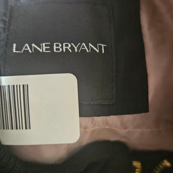 Lane Bryant Black Full Zip Satin Jacket Size 4X - Picture 3 of 5